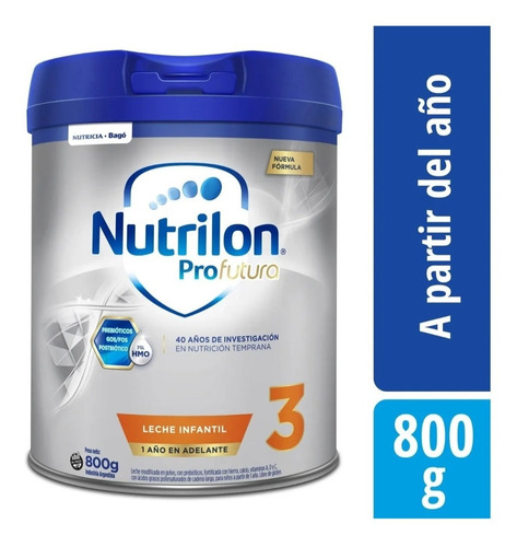 Imagen 1 de 2 de Leche De Formula En Polvo Nutrilon 3 En Lata 800 Gr 12 Latas