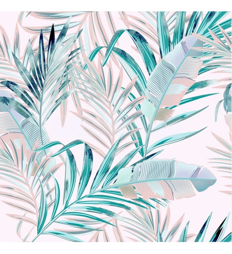Vinil Decorativo Tapiz Hojas Planta Wallpaper Autoadhesivo Color Hojas Tropicales Rosa