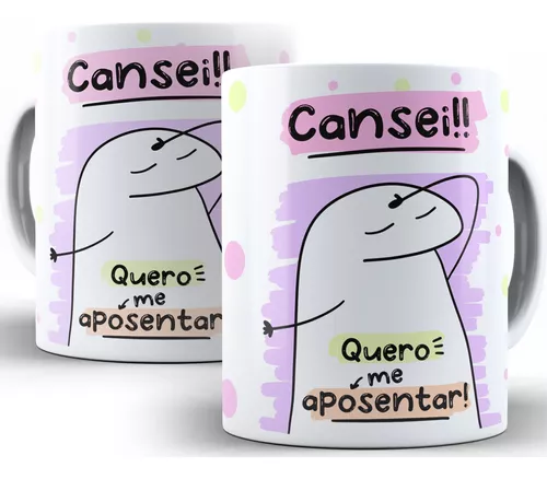 Caneca Meme Flork Boneco Palito Frases Divertidas