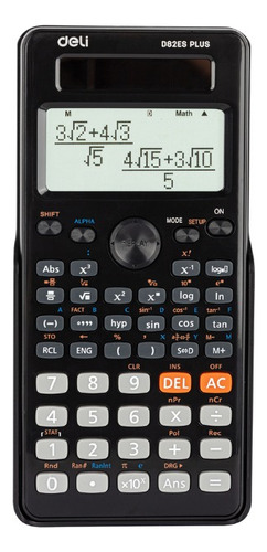 Calculadora Científica Deli 82es Pantalla Libro Texto 252f