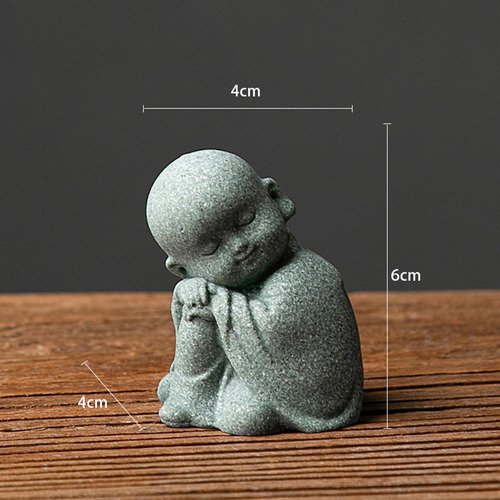 6 Mini Estatuilla De Monje, Estatua De Buda, Meditación