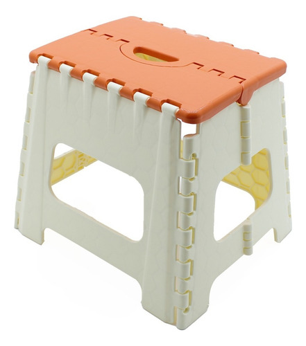 Banco Silla Niños Plegable Portátil 100 Kg Color Naranja