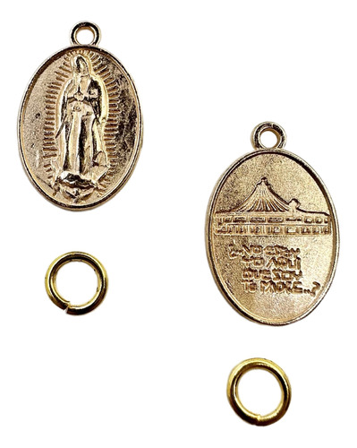 Abalorio Medalla Virgen De Guadalupe 14x22mm , 50 Pzas