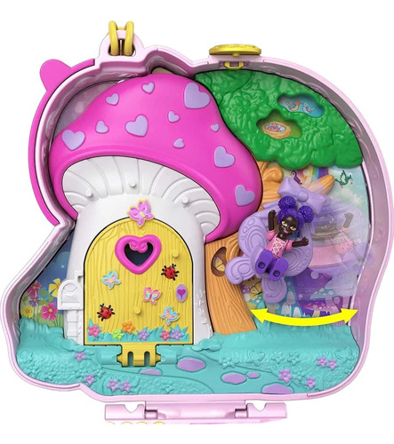 Polly Pocket, Estuche De Aventura De Unicornio, Set De Juego