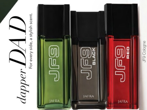 3 Perfumes Originales De Jafra Jf9 Green, Red Y Black