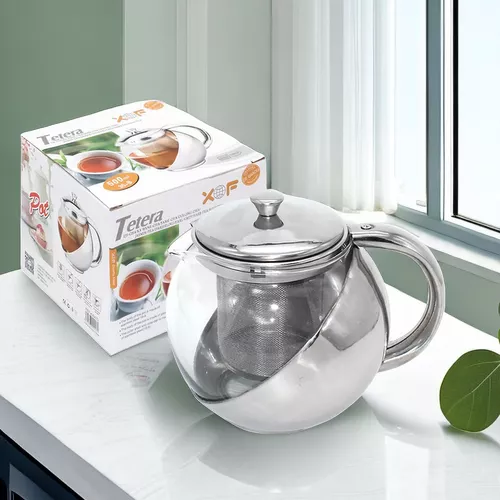 Infusor en forma de tetera de acero inoxidable y silicona para té – TRESSO®