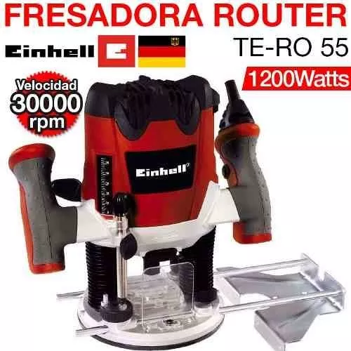 Fresadora Rebajadora Router Einhell 1200 W Te-ro-55