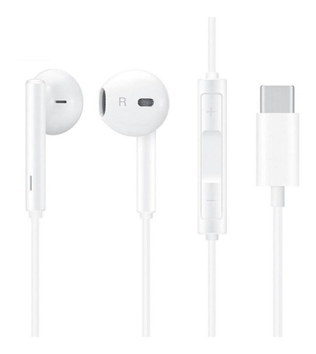 Auricular Ficha Tipo C Compatible Con Iphone Calidad Premium Blanco
