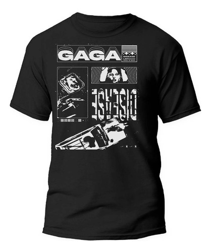 Playera Negra Estampado Lady Gagaa 100% Algodón 03