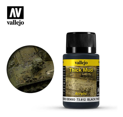 Vallejo Thick Mud Barro Negro 73812 Rdelhobby Mza