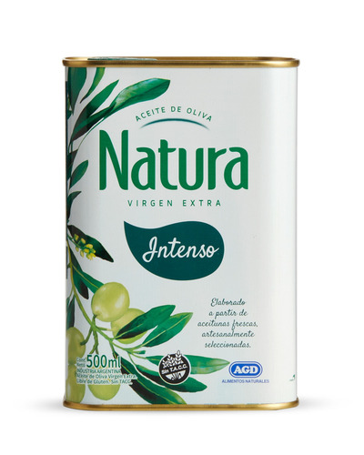 Imagen 1 de 1 de Aceite de oliva virgen extra intenso Natura en lata500 ml