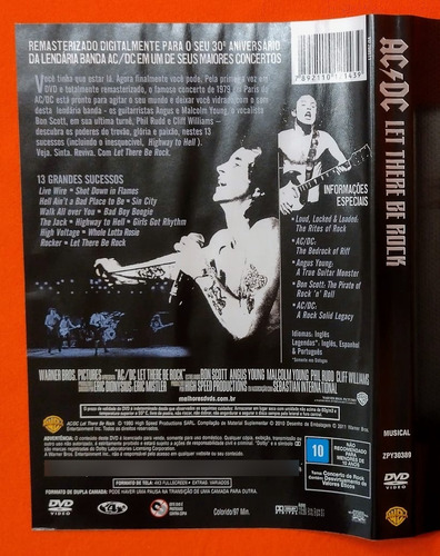 Dvd Acdc Let There Be Rock Com Luva (Usado)
