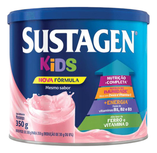 Sustagen Kids Sabor Morango Lata 350g Morango