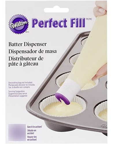 Dispensador De Masa, Cople Para Manga Perfect Fill Wilton Color Blanco