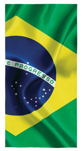 Toalha De Praia Brasil 70x140 Cm Lepper Verde
