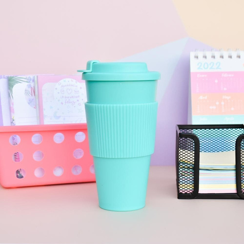 Vaso De Plástico Doble Capa Con Banda De Silicona