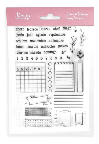 Plancha De Sellos De Silicona Bullet Journal