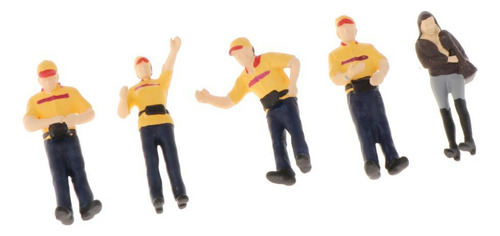 1:64 Figuras Pintadas A Mano Trabajador A Tomy Siku Amarillo