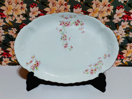 Fuente Oval Porcelana Altwasser Silesia De 36 X 25,5 Cm