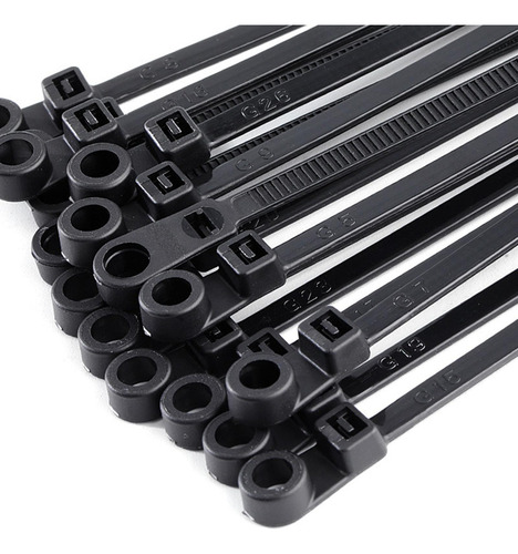 // 100 Piezas De Bridas De Nailon Para Cables, Orificios De
