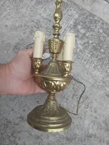 Comprar Antigua Lampara De Mesa De Bronce Sin Pantalla De 3 Luces