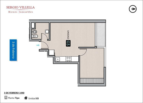 Imagen 2 de 7 de 3 De Febrero 1400 - Monoambiente En Venta En Rosario