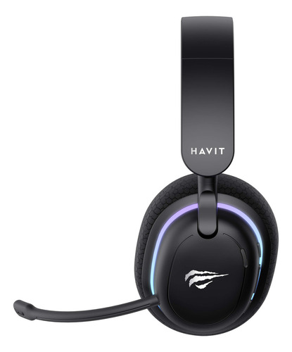 Auriculares Gamer Havit Fuxi-h7 2.4GHz Bluetooth USB 3.5mm Color Negro