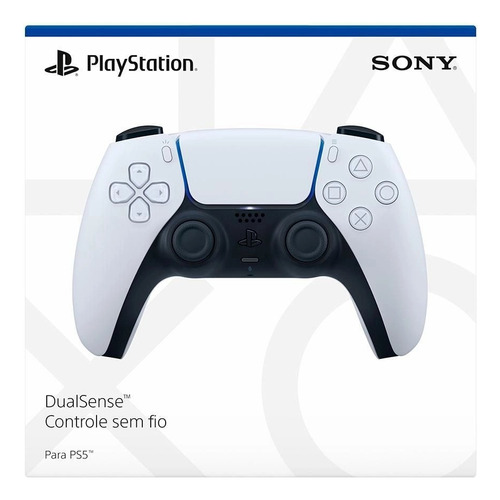 Controle Playstation 5 Dualsense Branco  Sem Fio