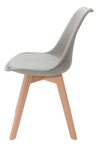 Kit 6 Cadeiras Mesa Cozinha Jantar Saarinen Design Wood Estrutura Da Cadeira Cadeira Para Mesa De Jantar Cozinha Estofada Com Encosto Saarinen Leda Madeira Cinza