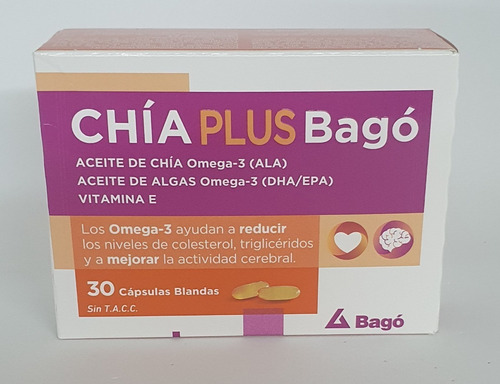 Chia Plus Bago Aceite De Chia+omega 3 + Vitamina E Caps X 90