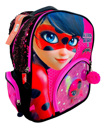 Mochila Y Lapicera Lady Bug, Marinette Miraculous Primaria Original