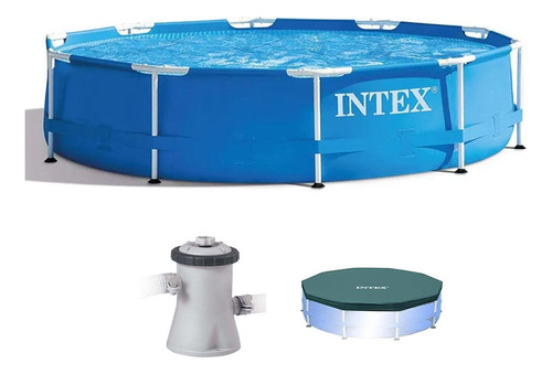 Piscina Intex 4.485 L Estrutural Azul Capa Bomba Filtrante