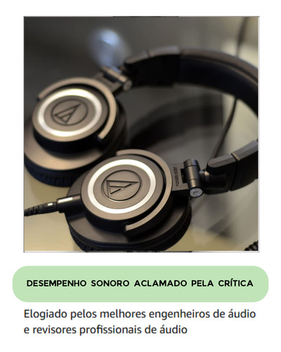 Audio Technica Ath-m50x Fone De Ouvido Original C/ Nf + Case
