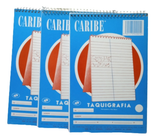 Libreta De Taquigrafia, Notas 50 Hjs Caribe X 6 Unidades.