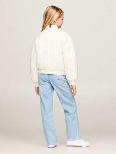 Chaqueta Bomber Oversize Acolchada Blanco Tommy Hilfiger