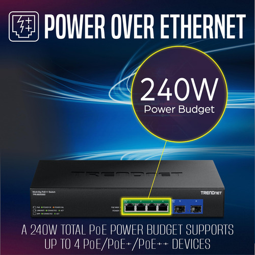 Switch Trendnet De 6 Puertos 2.5g Con Gan Power Poe++ Y