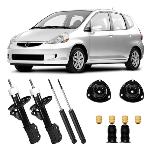 4 Amortecedor Honda Fit 2003 2004 2005 2006 2007 2008 E Kit