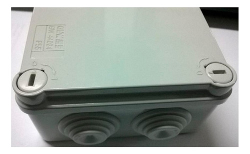 Caja De Conexiones Gabinete 15x11x7 Cm Exterior 10 Entradas Color Blanco