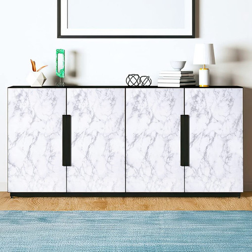 Papel Tapiz Autoadhesivo Estilo Mármol Blanco 45cmx10m