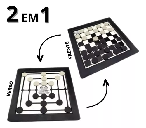 JOGO DE DAMA TRILHA 2 EM 1 DUTATI