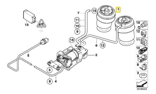 Imagen 6 de 9 de Bolsa Aire Suspension Trasera Bmw X5 2007-2013 X6 2009-2015&