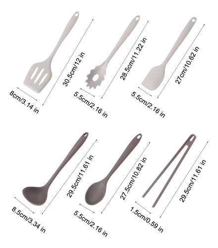 C Kitchenware Set 7 Piece Non Stick Pot Shovel Spoon Clip