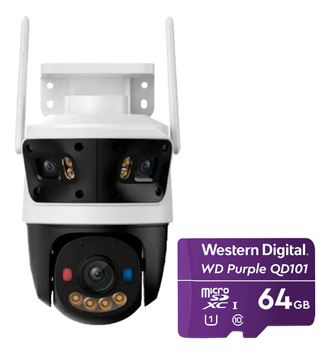 Camara Ip Pt Triple Lente 2-3mp 1-5mp Wifi Smartcolor 64 Gb