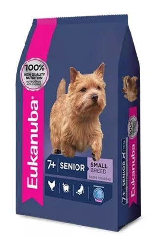 Alimento Eukanuba Super Premium para perro senior de raza pequeña sabor mix en bolsa de 1 kg