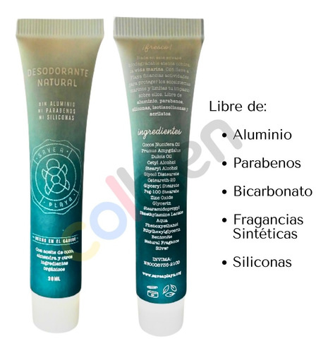 Desodorante Natural Sin Aluminio Con Invima | Playa A Save