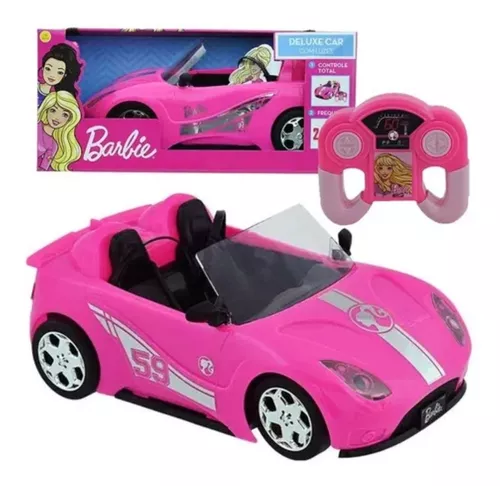 Carrinho Conversível Controle Remoto Barbie + Brinde Boneca