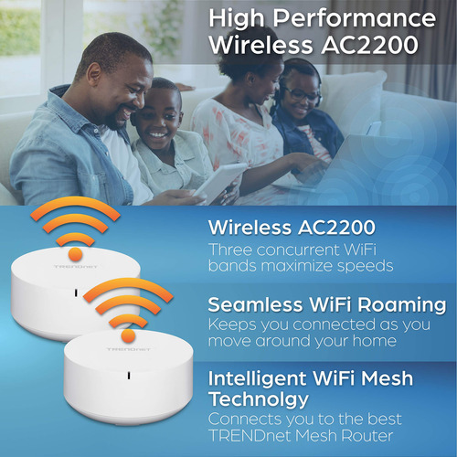 Router Wifi Mesh Trendnet Ac2200, Tew-830mdr, Color Blanco
