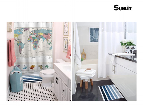 Alfombra Náutica De Baño De Baño Ombre A Luz Del Sol Para Ba