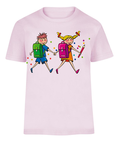 Playera Manga Corta Personalizada Estudiantes Felices