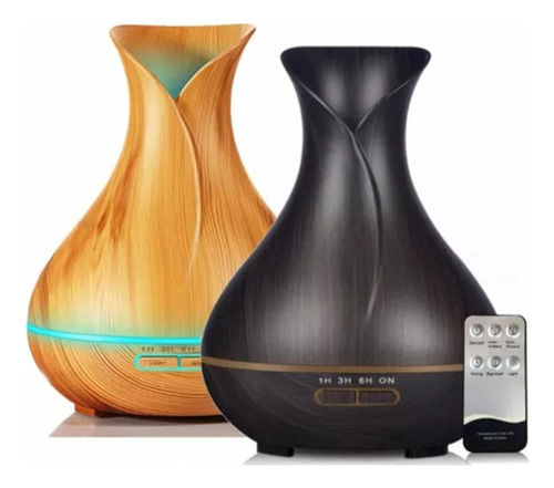 Difusor Aromas Humidificador Aromaterapia Led Color Madera